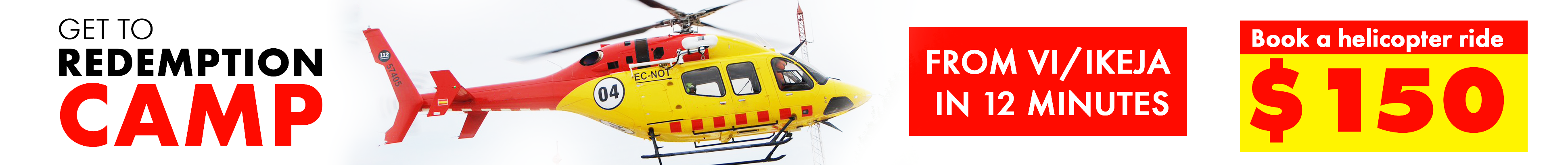 Book a helicopter ride Banner